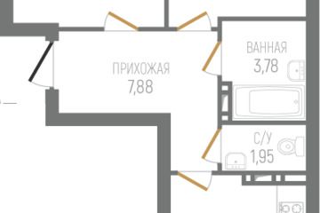 2-к квартира, 67,7 м², 1/8 эт.
